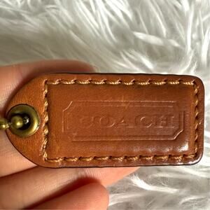 y2k 1.5" Vintage COACH Fob Bag Charm Hang tag Hangtag